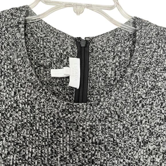 Escada Sport Black White Mixed Media Pleated Abstract Short Sleeve Dress Size 38 - Picture 2 of 13